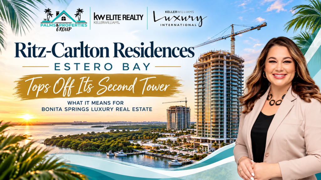 Ritz-Carlton Residences Estero Bay towers in Bonita Springs, Florida